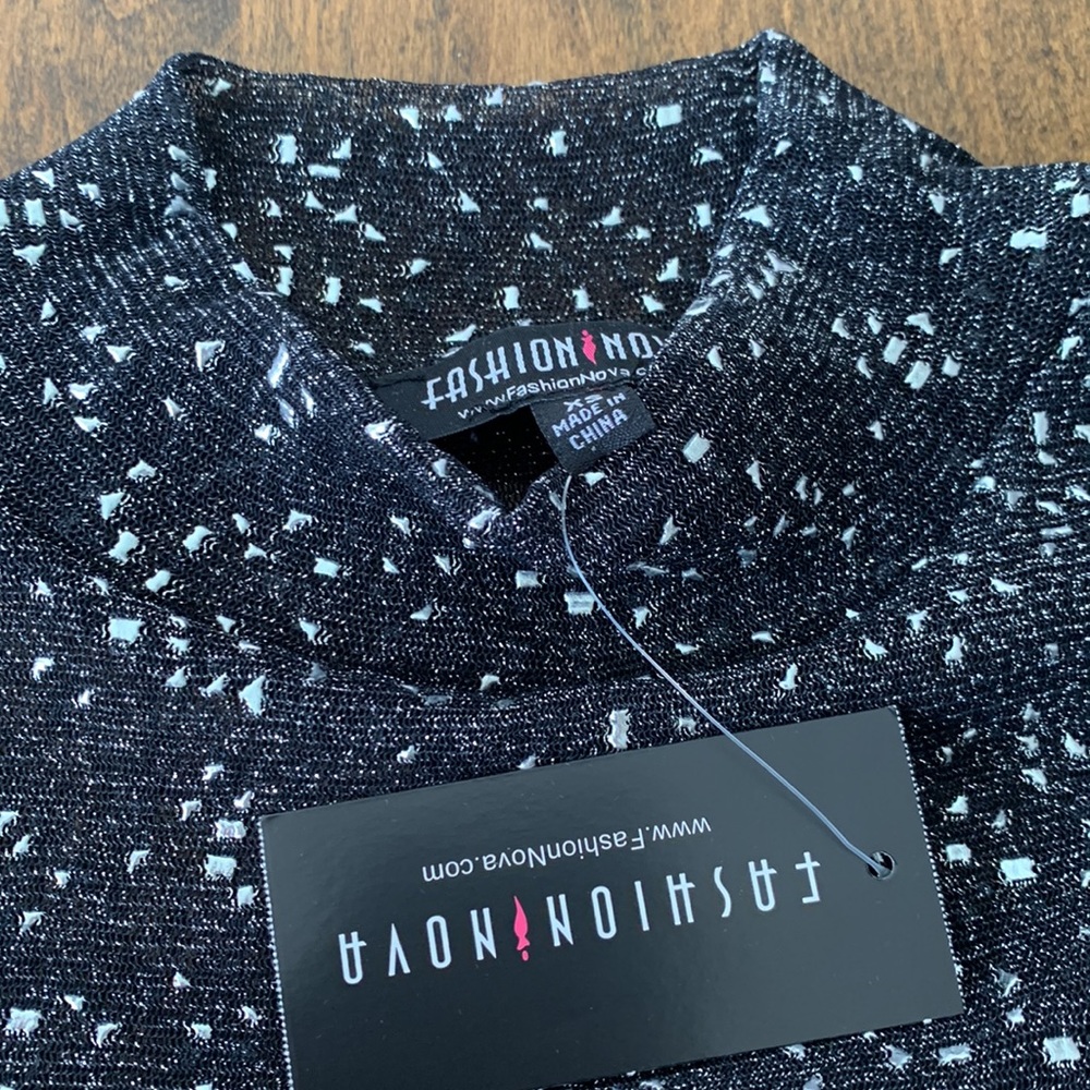 Fashion Nova sheer lace long sleeve bodysuit. - Picture 5 of 8